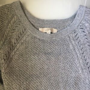 LOFT Gray Knit Sweater